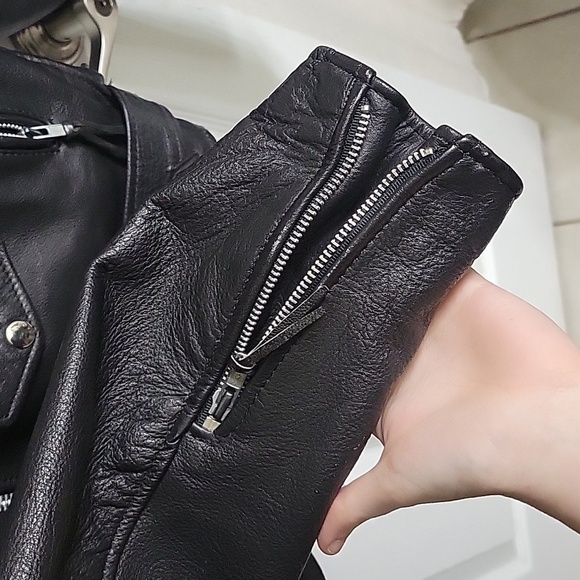 Vintage Thick Utility Riding Leather Biker Jacket - Picture 3 of 13